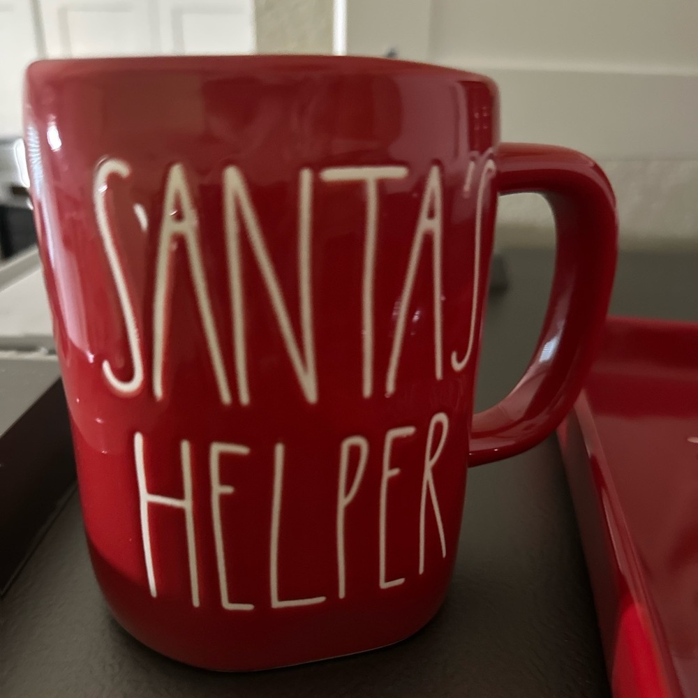 Rae Dunn Red Santa's Helper Mug